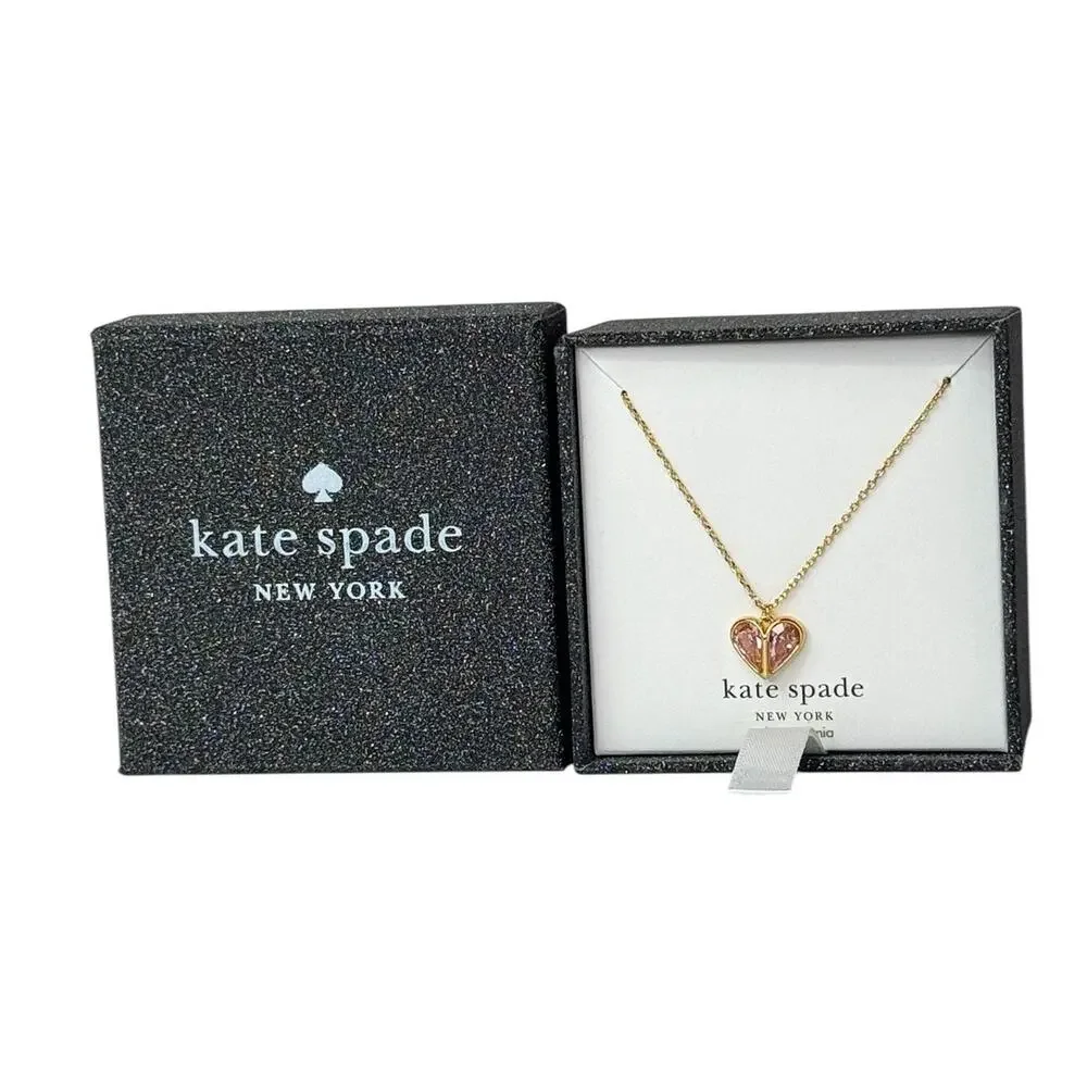 Kate Spade Cubic Zirconia Heart Mini Pendant Necklace